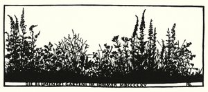 Pagina uit Hausliches Leben, silhouetten door Rudolf Koch door Rudolf Koch