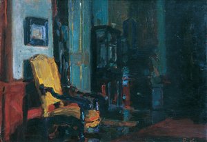 Interieur (Kasteel Dioseg bij Pressburg) door Rudolf Konopa