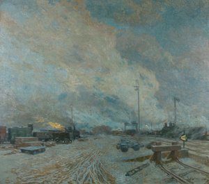 Goederenstation door Rudolf Quittner