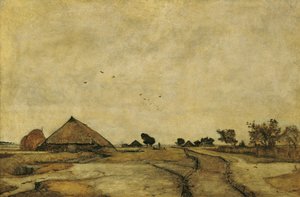 Hollandse landschap door Rudolf Ribarz