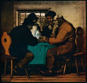 De Drinkers, ca. 1927 door Rudolf Schiestl