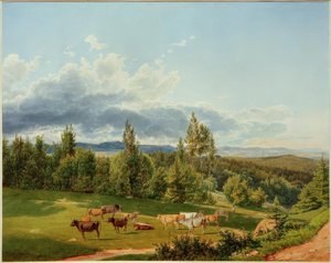 Uitzicht vanaf de Rosalienkapel door Rudolf von Alt
