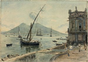 Napels met de Vesuvius
