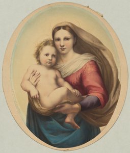 Kopie naar Rafaëls Sixtijnse Madonna door Rudolph Geudtner