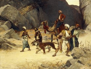 De tijgerjacht, 1896 door Rudolphe Ernst