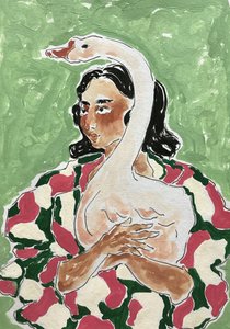 Vrouw en gans