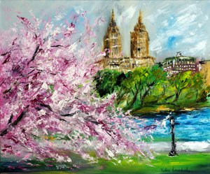 Kersenbloesems in Central Park New York, 2022