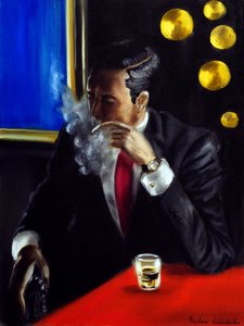 Noir Reflection, 2024 (olieverf op doek)