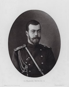 Het Russische leger: Zijne Majesteit Nicolaas II door Russian Photographer (after)