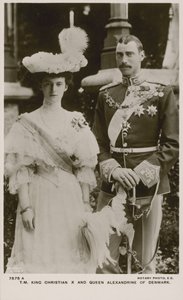 Koning Christian X en Koningin Alexandrine van Denemarken door Russian Photographer