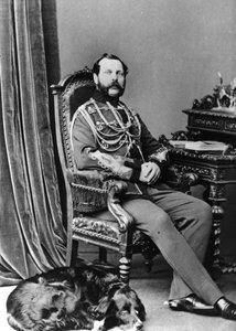 Portret van keizer Alexander II van Rusland door Russian Photographer