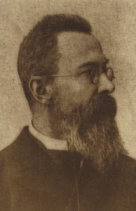 Portret van Nikolai Rimski-Korsakov door Russian Photographer