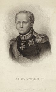 Alexander I - Keizer van Rusland (1777-1825) door Russian School