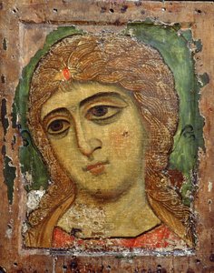 Aartsengel Gabriël (Engel met gouden haar) Russische icoon, 12e eeuw