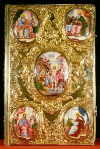 Evangelisch Relikwie, Moskouse School, 1772 door Russian School
