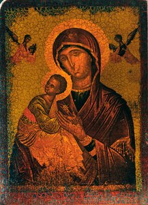 Madonna en Kind door Russian School