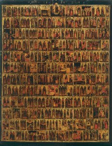 Menologie van september tot februari, van de Russische School, in de Accademia Gallery in Florence