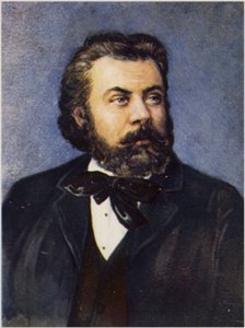 Portret van Modest Moessorgski door Russian School