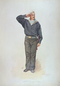 Russische matroos in het uniform van de Russische marine aan het einde van de negentiende eeuw
