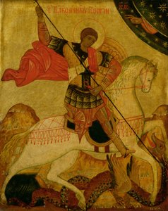 Sint Joris doodt de Draak door Russian School