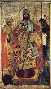 De Koning der Koningen Aan de rechterhand stond de, 14e eeuw door Russian icon.