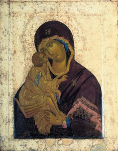 De Maagd van de Don Dubbelzijdige Icoon, c. 1390 door Russian icon.