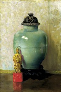 Groene Chinese pot