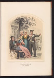 Klederdracht van Zuid-Beveland in Zeeland, 1857 door Ruurt de Vries