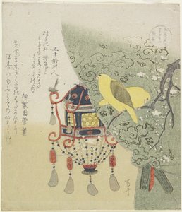 Heldergele Kanarievogel, c.1820 door Ryuryukyo Shinsai