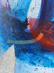 Dynamische blauwe spetter