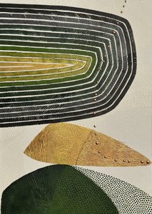 Goudgroene abstracte vormen door SAN STARLING
