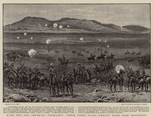 Met de 62e Imperial Yeomanry, hun eerste gevecht, twintig mijl van Kroonstad