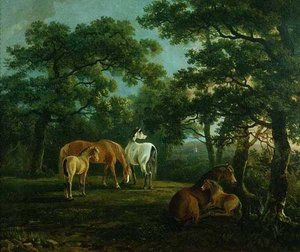 Paarden in een Landschap