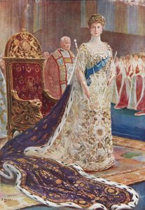 Koningin Mary in kroningsgewaden door S. Begg