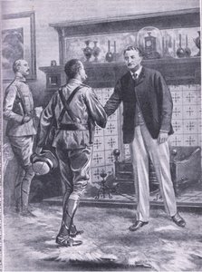 Toen Kimberley werd ontzet door French. Generaal French en Cecil Rhodes, illustratie uit Cassells Romance of Famous Lives, ca. 1940