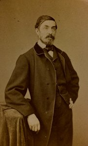 Portret van Auguste Paul Charles Anastasi, Franse schilder; visitekaartje (zw/w foto)