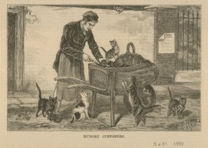 Hongerige klanten (gravure) door S. T. Dadd