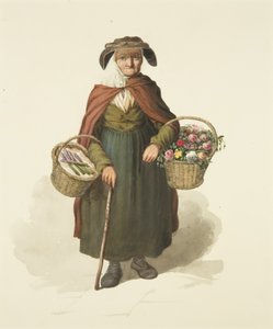 Oude Kingswood bloemenverkoopster, ca. 1828