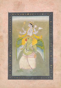 Vishnu op Garuda, ca. 1810-20 door Sajnu