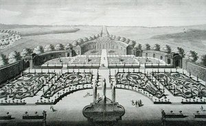 Zicht op de Oranjerie in Geibach, gegraveerd door Johann Georg Pintz (1697-1767/8) door Salomon (after) Kleiner