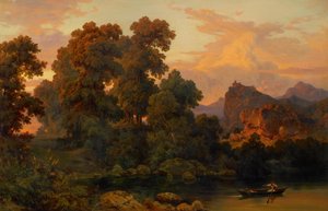 Italiaans landschap door Salomon Corrodi