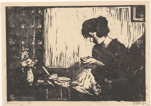 Naaiende vrouw