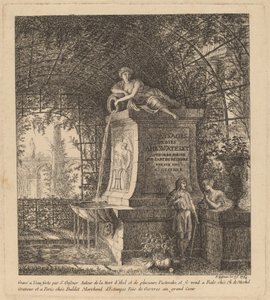 Fontein in een Tuinhuis door Salomon Gessner