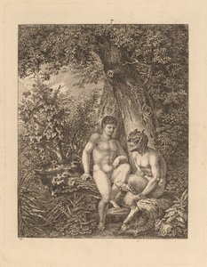 Twee Satyrs in een Bos, 1777