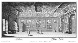 Schilderijenzaal door Salomon Kleiner