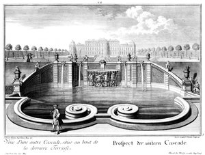 Prospectus van de onderste cascade door Salomon Kleiner