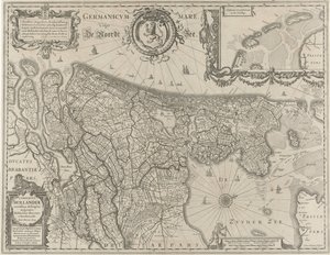 Topografische kaart van Holland