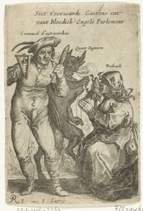 Spotprent op Cromwell, ca. 1652-1654 door Salomon Savery