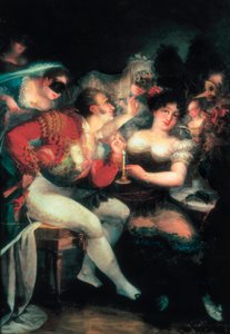 Een café tijdens het carnaval, detail
