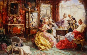 Een middag in de salon, 1902